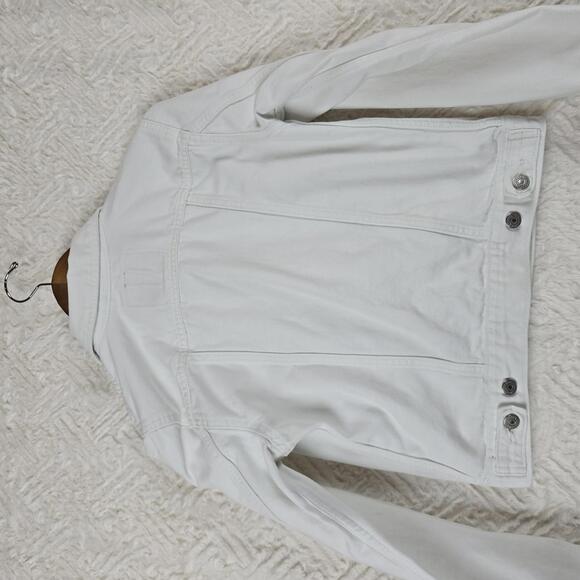 Levi's White Denim Jacket Size S - Picture 5 of 6